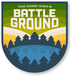 Just North – Battle Ground Badge
